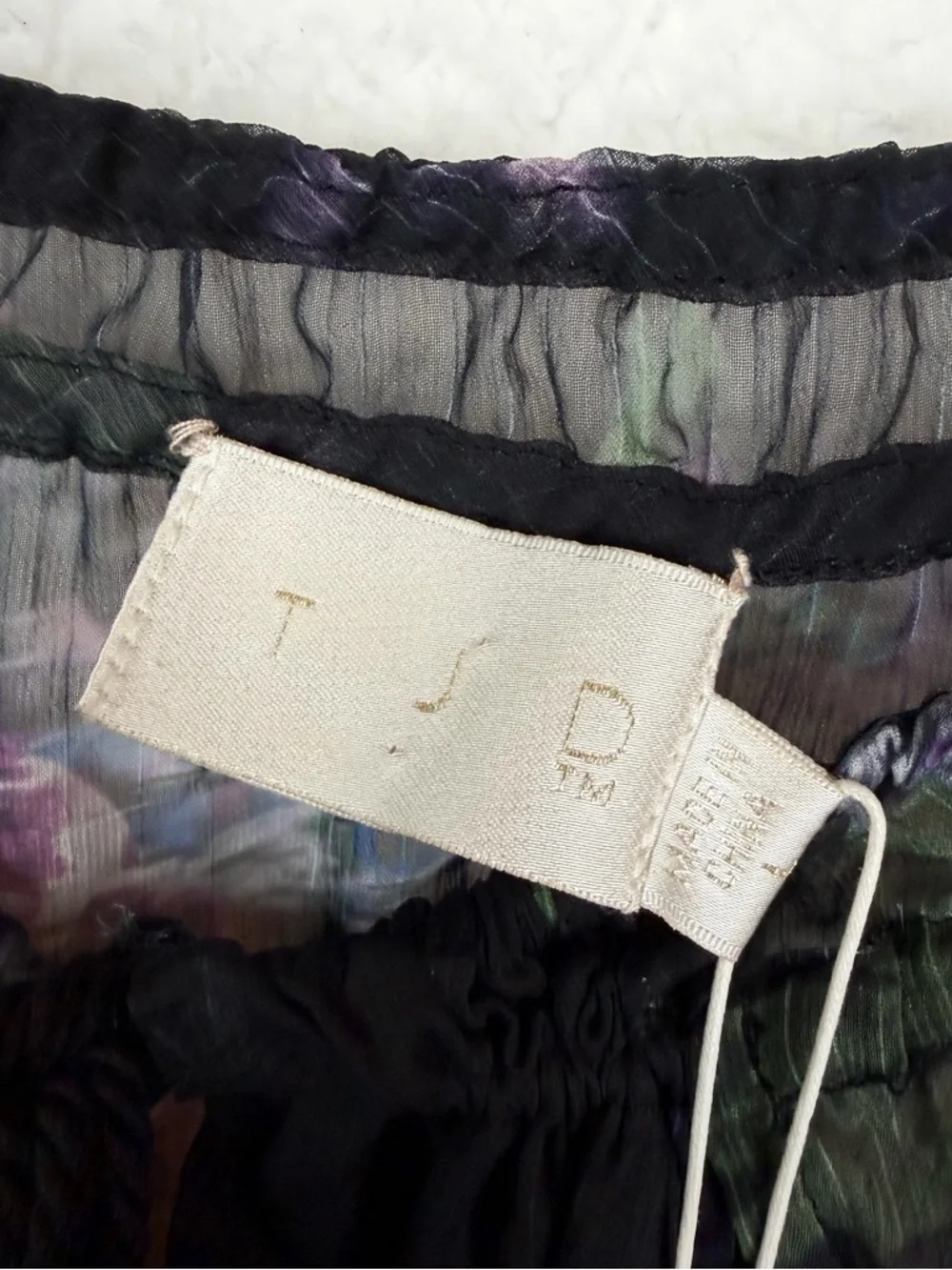 (NWT) THE JETSET DIARIES • Black/Multi Floral Peony Semi-Sheer Maxi Dress, L - Picture 12 of 14